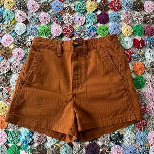 NWOT Madewell High Waist Rust Shorts